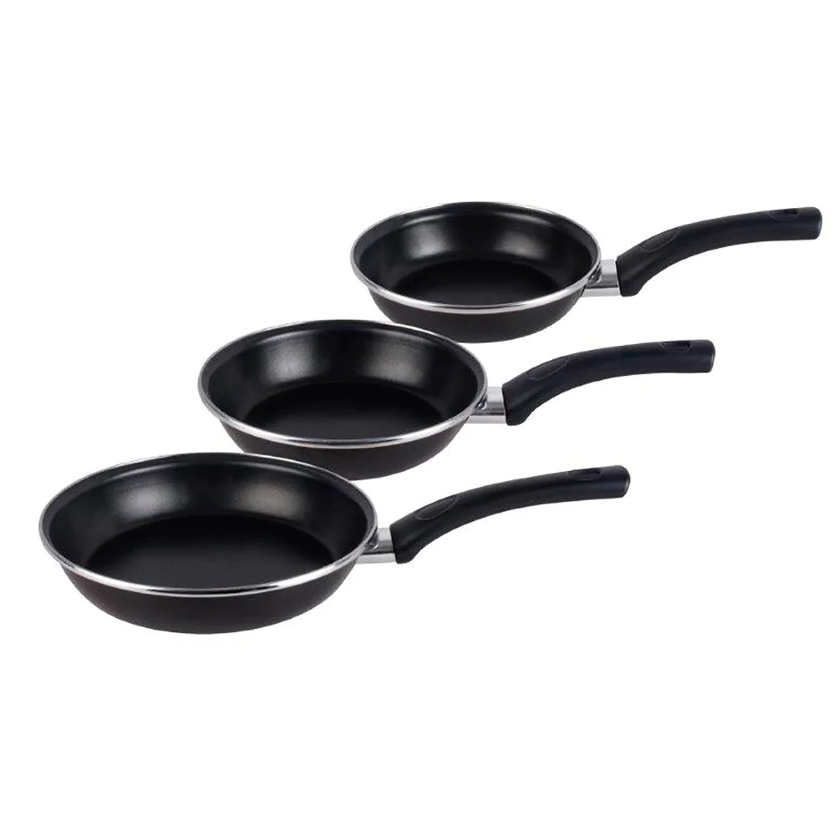 Set 3 Poêles à frire 18-20-24cm, Induction,Deux Couches Antiadhésif sa