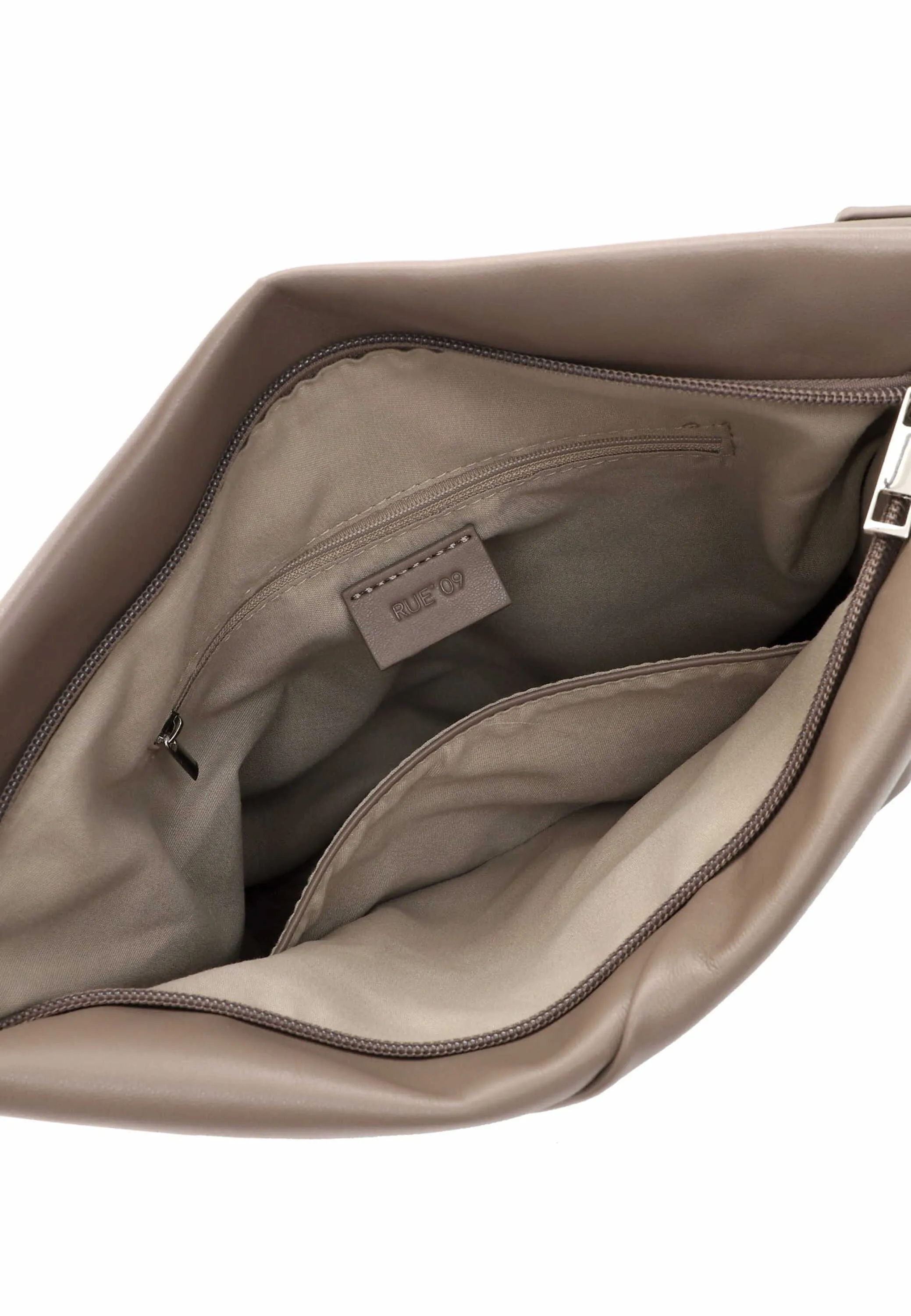 RUE68 Beuteltasche Taupe Lederimitat