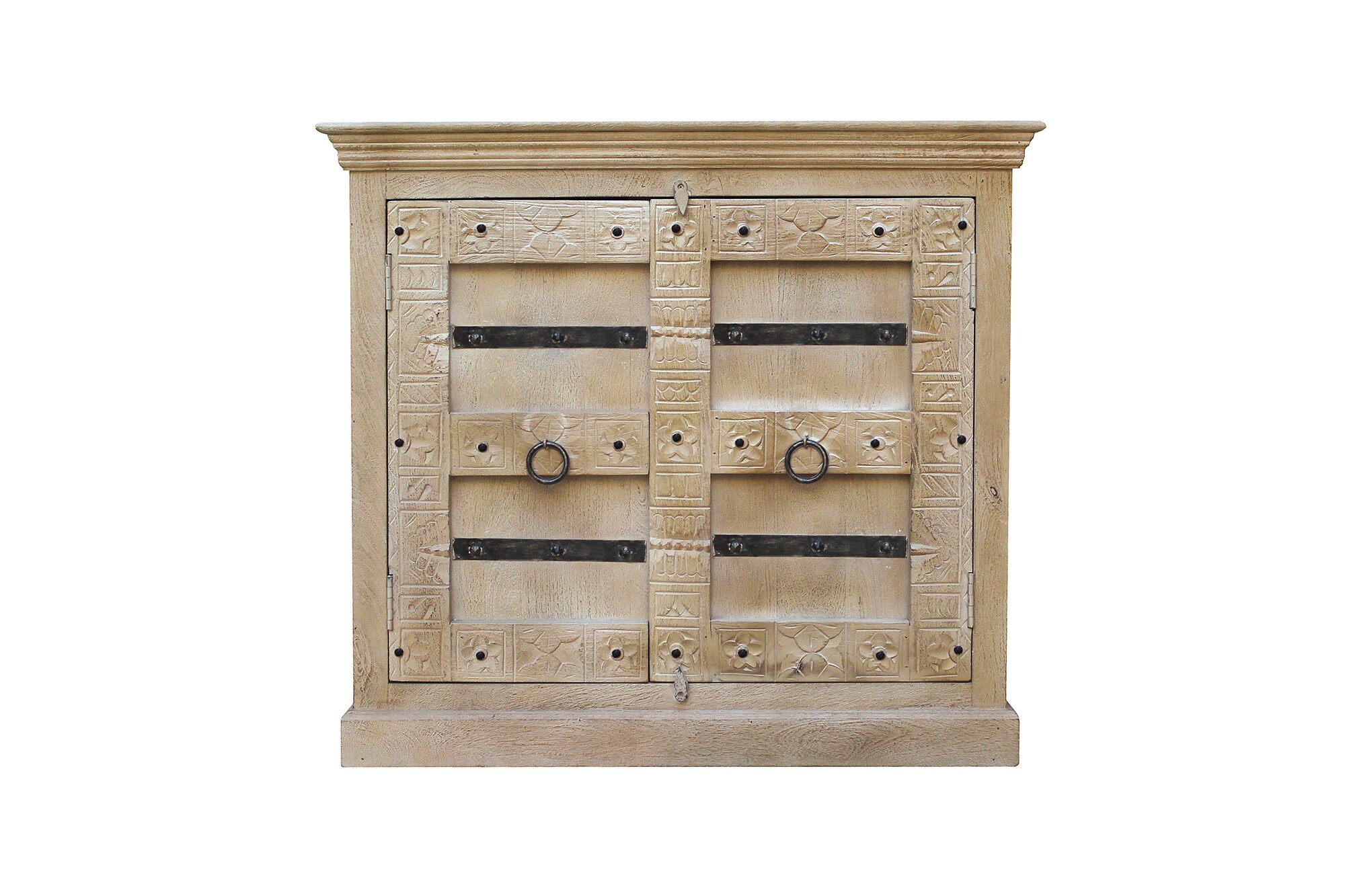 Kommode DAIPUR Mangoholz natur Sideboard Wohnzimmerschrank Mehrzweck Schrank