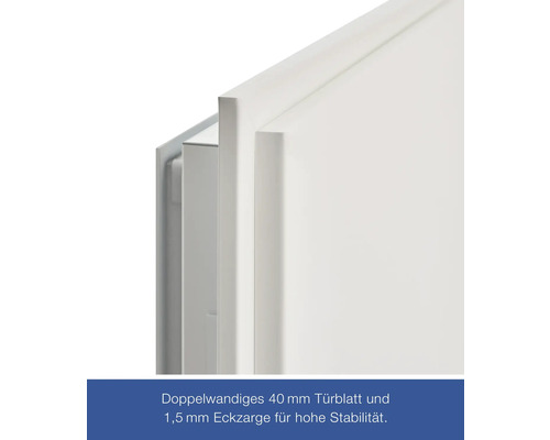 HÖRMANN ZK deurelement wit 875x2000 mm DIN links incl. kruk/krukbeslagset zwart