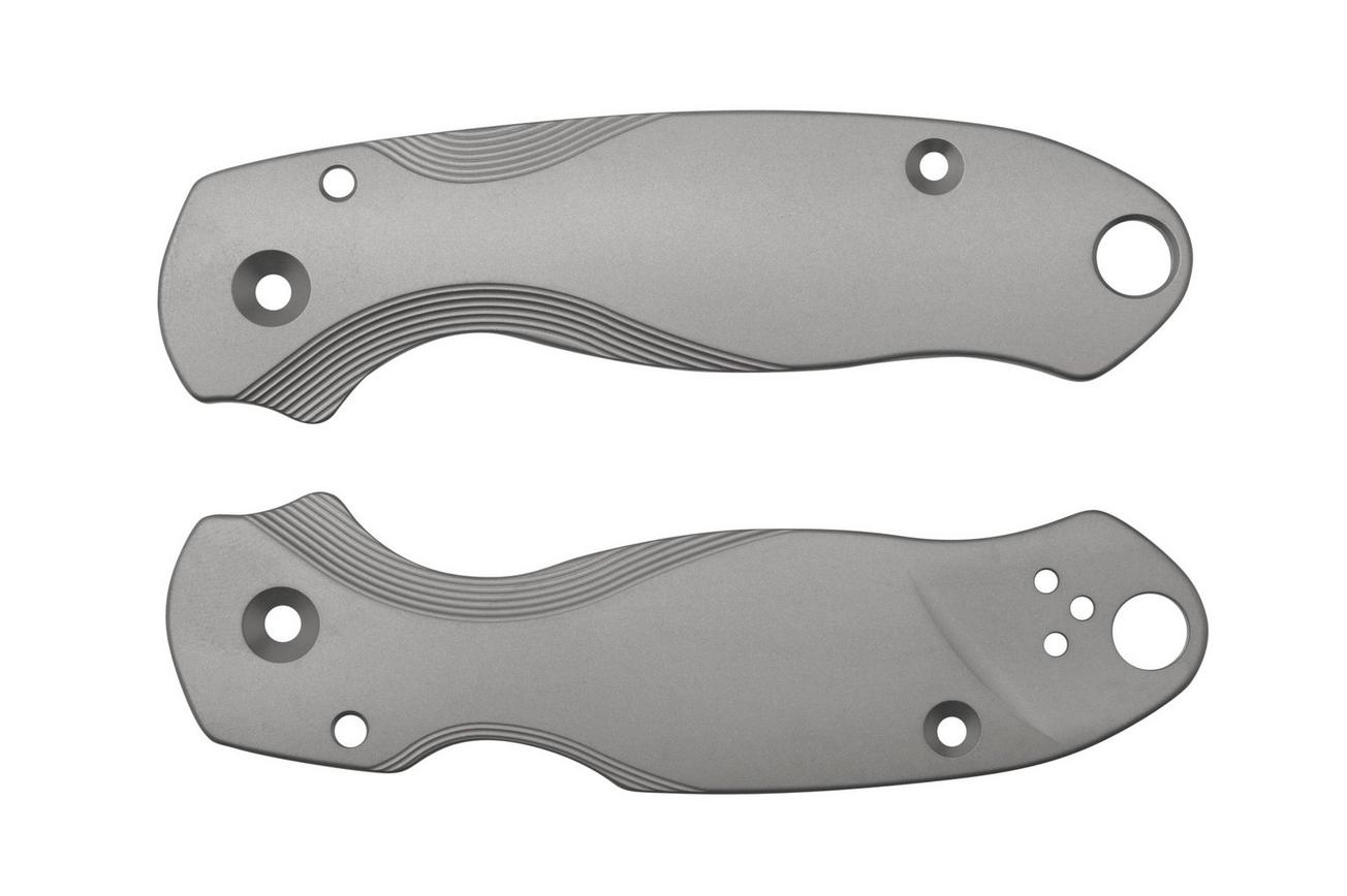 Flytanium Spyderco Para 3 Scales, Lotus Blasted Titanium