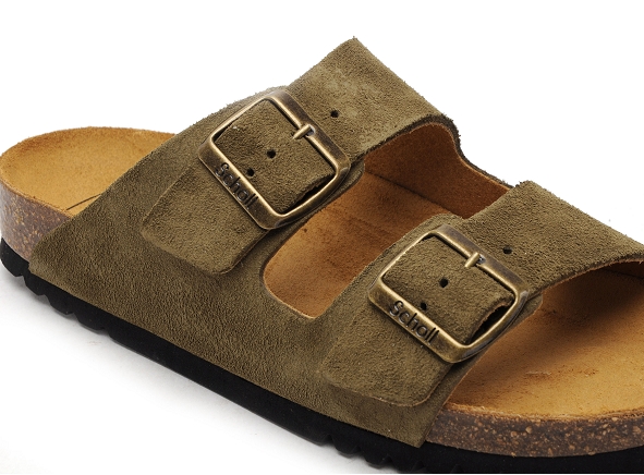 Scholl mules et sabots plats femme josephine 3050 kaki