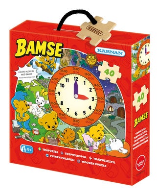 Kärnan Bokspuslespill Bamse Klokke 40 Brikker
