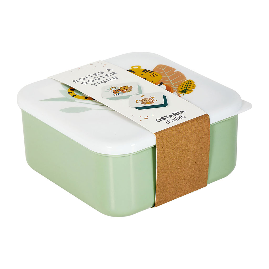 Boîte à gouter plastique jungle 13.7x6.3x13.6cm