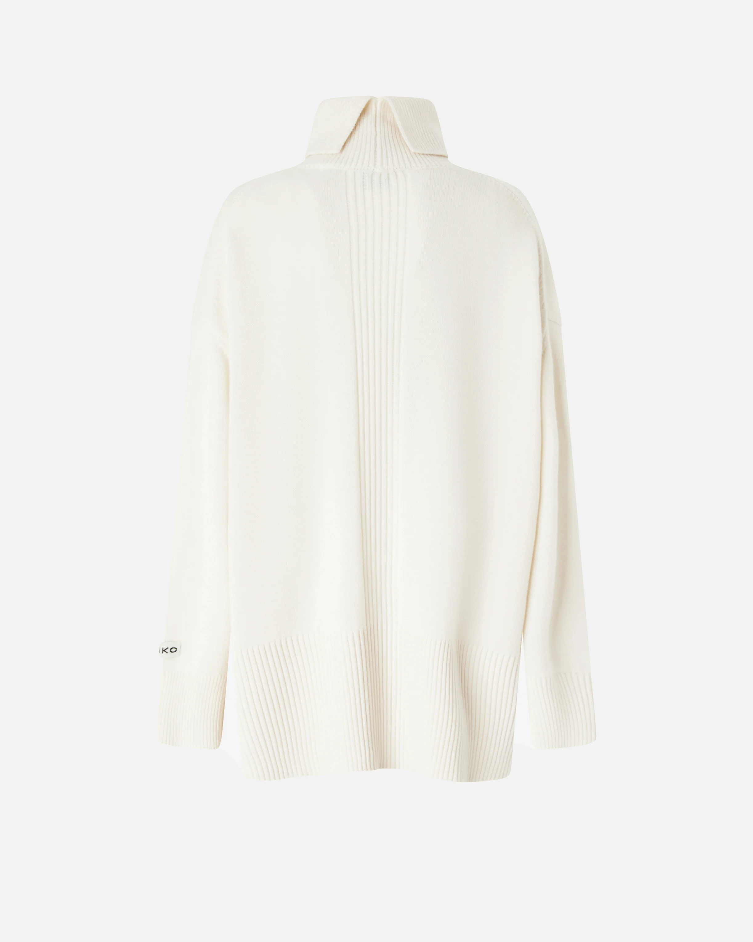 Robe courte avec col montant | Blanc