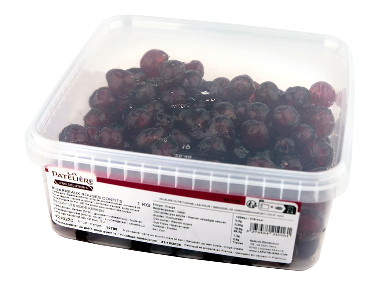 Bigarreaux rouges confits - 1 kg - La Patelière