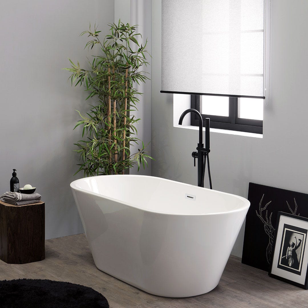 Ovaal bad 150 cm, glanzend wit | Allegra