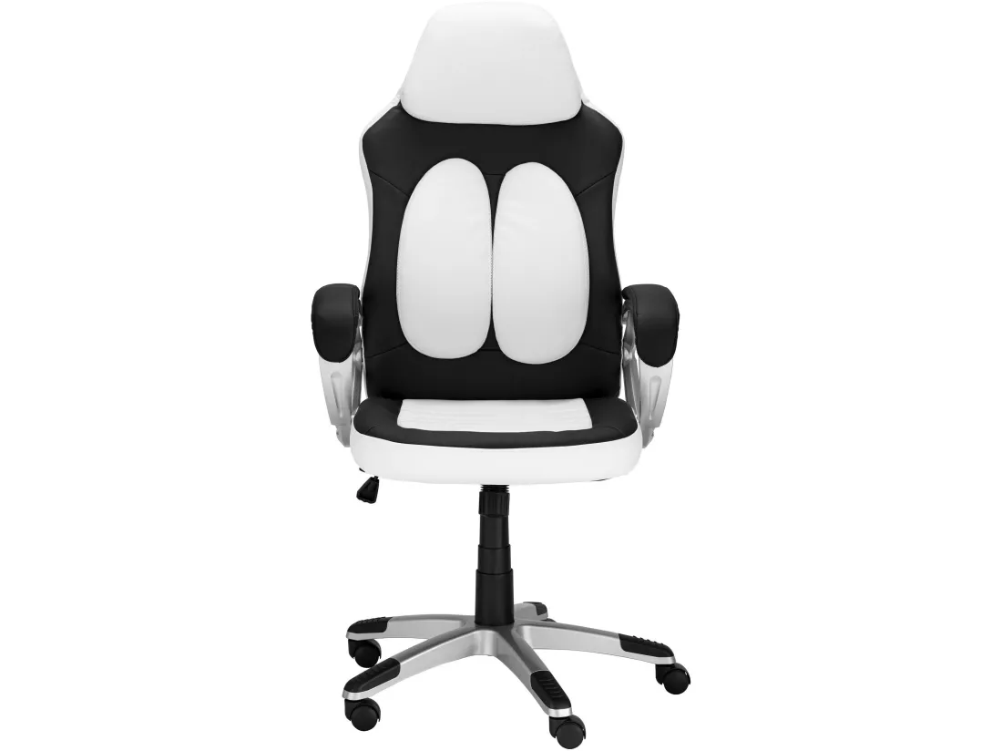 Niro Chaise Gamer PU Noir Blanc