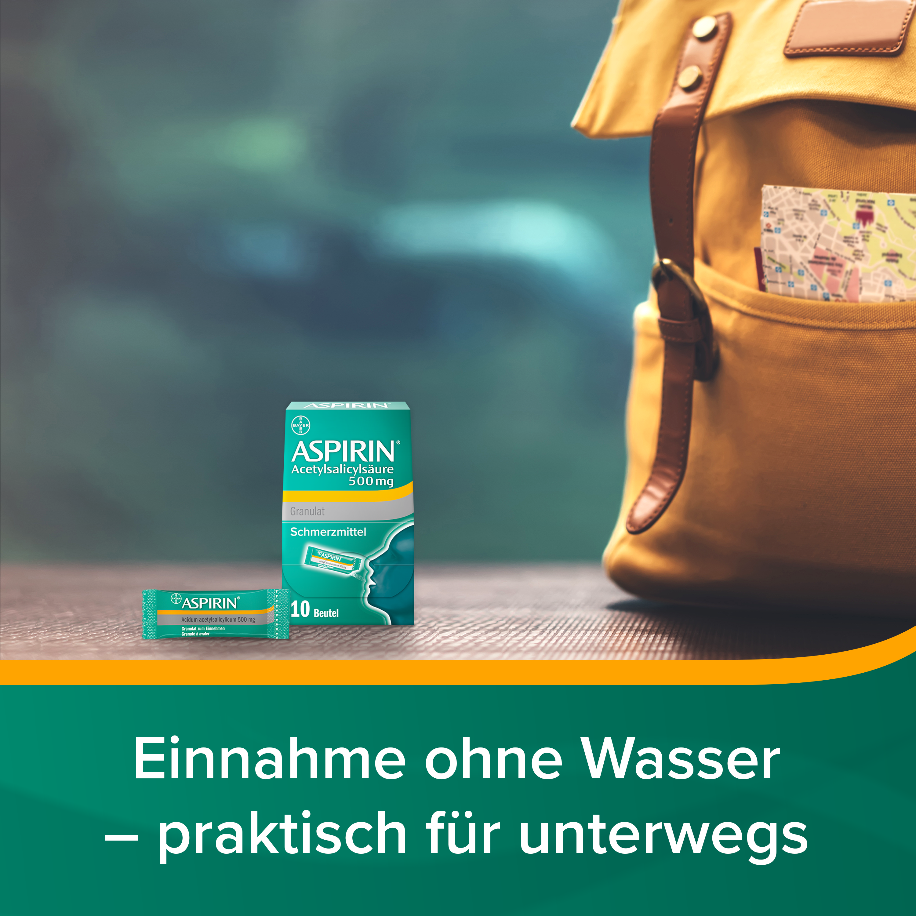 ASPIRINE Gran 500 mg Btl 10 Stk<br>10 Stück, Beutel, Granulat