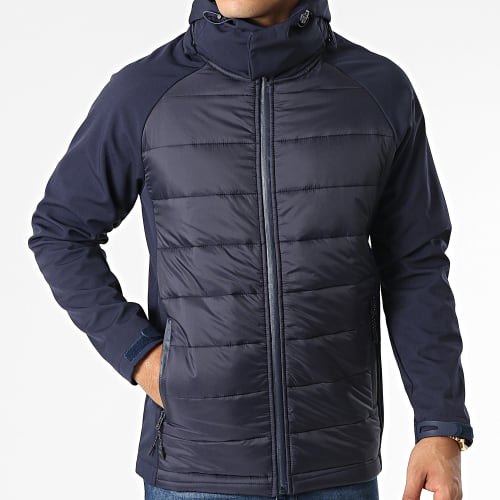 Veste Zippée Polaire A Capuche AGL012 Bleu Marine