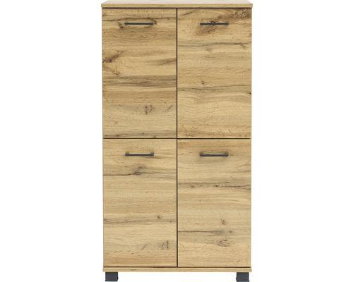 Highboard van Möbelpartner Nora, afmetingen (B x H x D): 59,8 x 116,9 x 32,6 cm, eiken in landelijke stijl