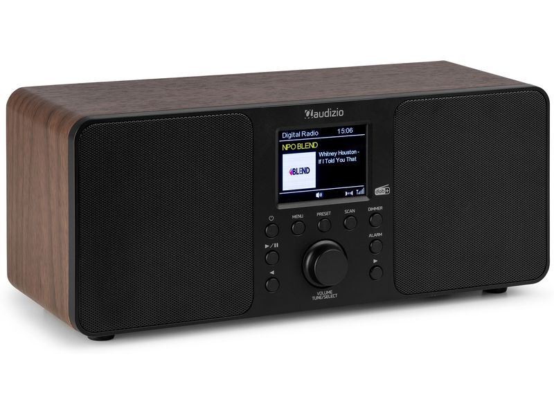 Audizio DAB  Radio Genua Braun DAB  Radio mit Stereo Lautsprecher und Bluetooth
