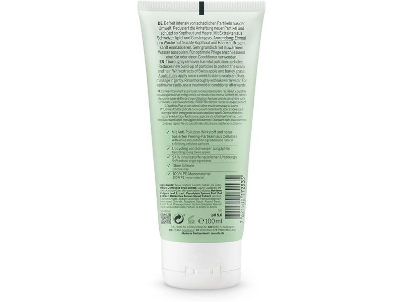 RAUSCH Shampoo Anti-Pollution 100 ml Natürliches Shampoo bietet Intensivreinigung bei umweltbelastendem Haar