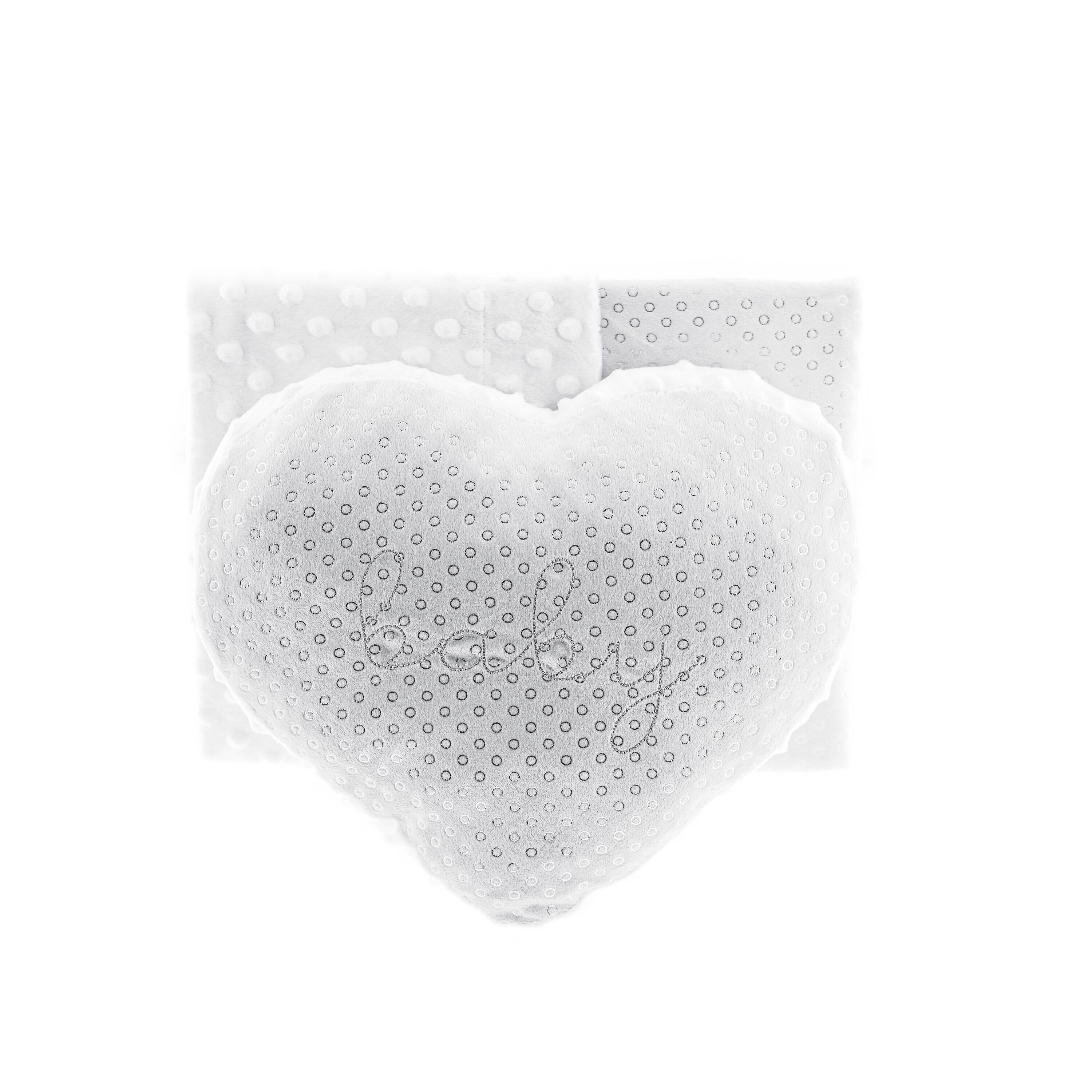 Babydecken-Set mit Herzkissen Zweilagige Babydecke aus Polyester