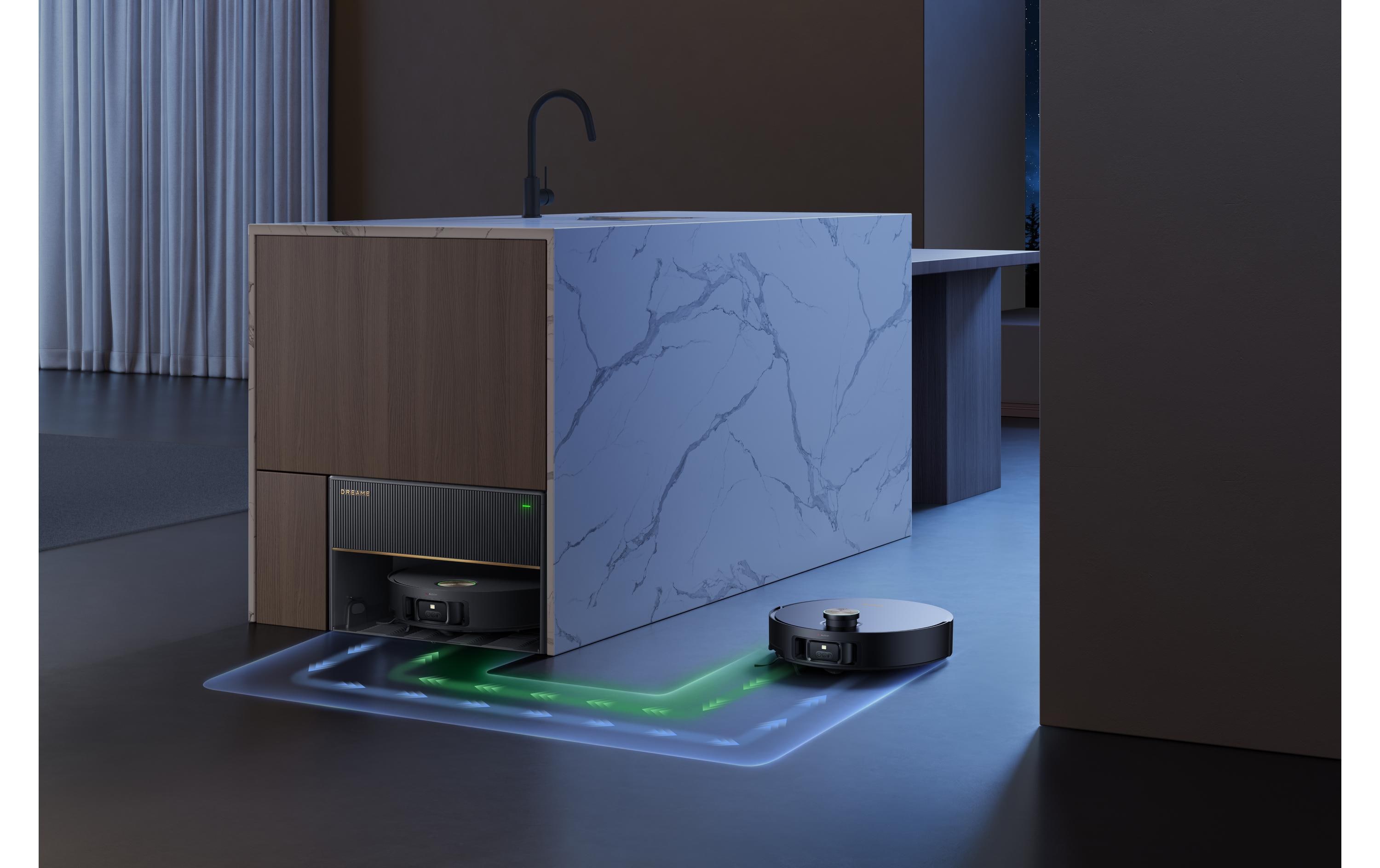 Saug- und Wischroboter X50 Master Schwarz<br>Roboter-Staubsauger und Mop mit automatischem Wasserauffüllen und Entleeren