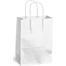 Sac en papier kraft avec poignées en cordelette torsadée