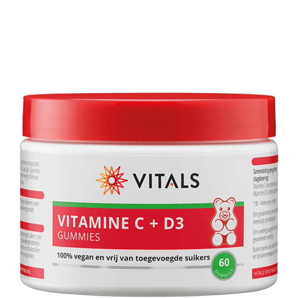 Vitals Vitamine C + D3 Gummies60 gummies