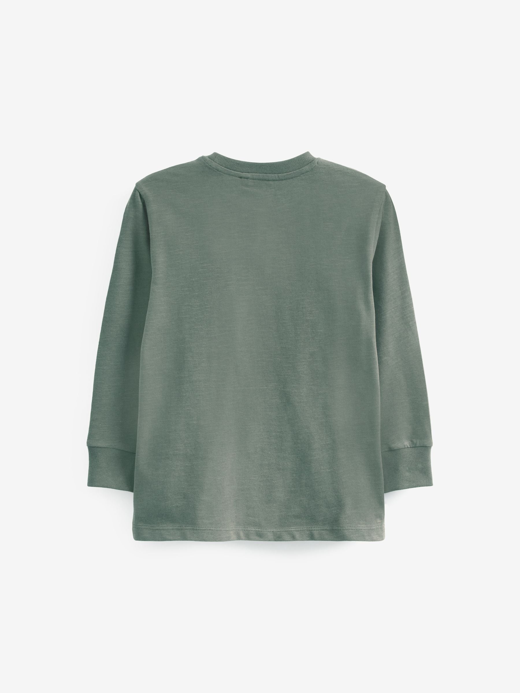 Mineraalgroen - Behaaglijk T-shirt met lange mouwen (3-16 jr)