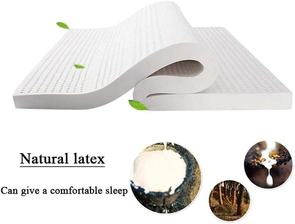 Latex-Matratze,100% Natürlich, Schlichtes Design, Entspannende Schlafzimmer-Latex-Matratze Mit Topper, Naturlatex-Matratzenauflage,1in,120x200cm(47x79in)