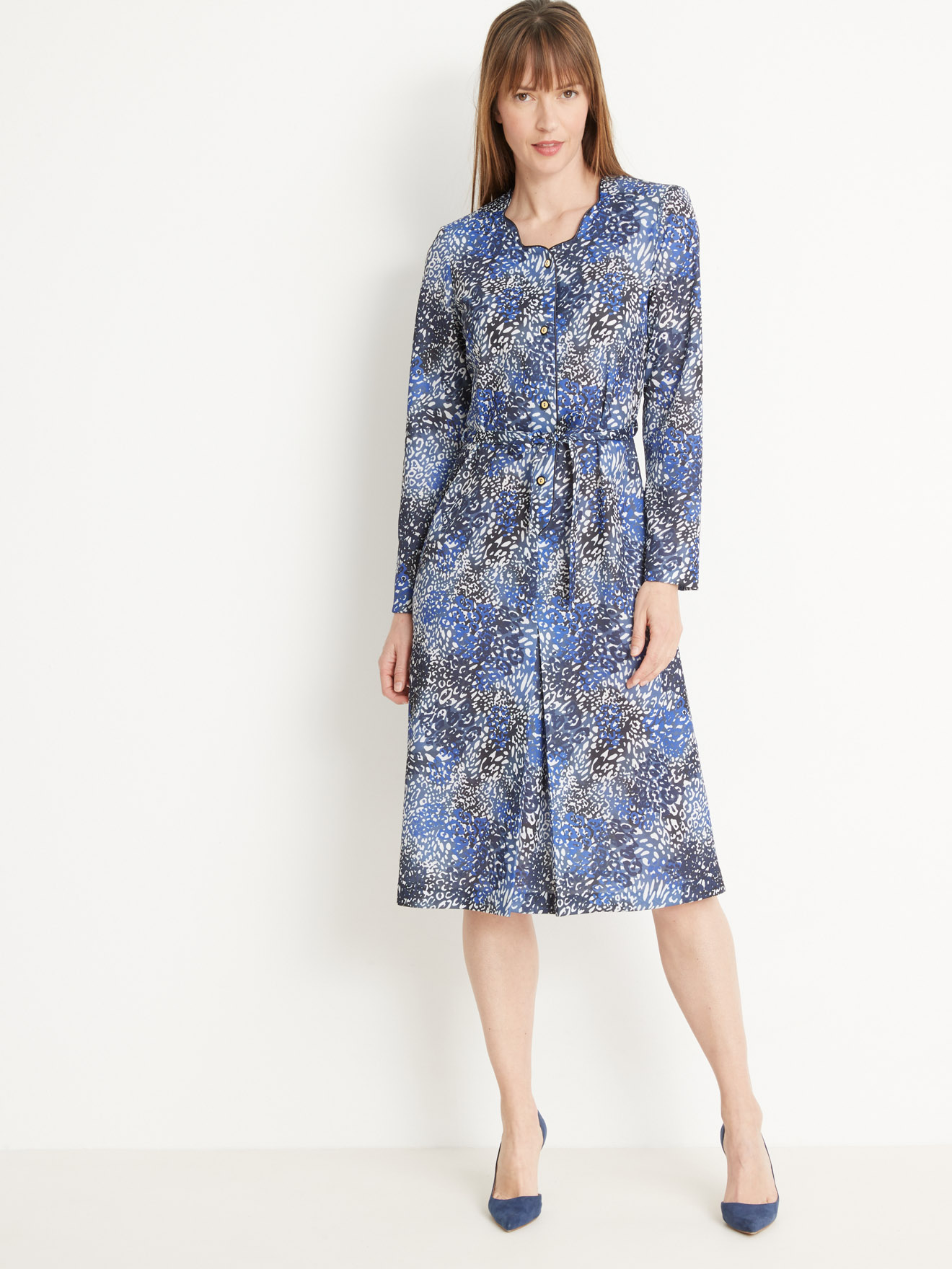 Robe classique, maille crêpe