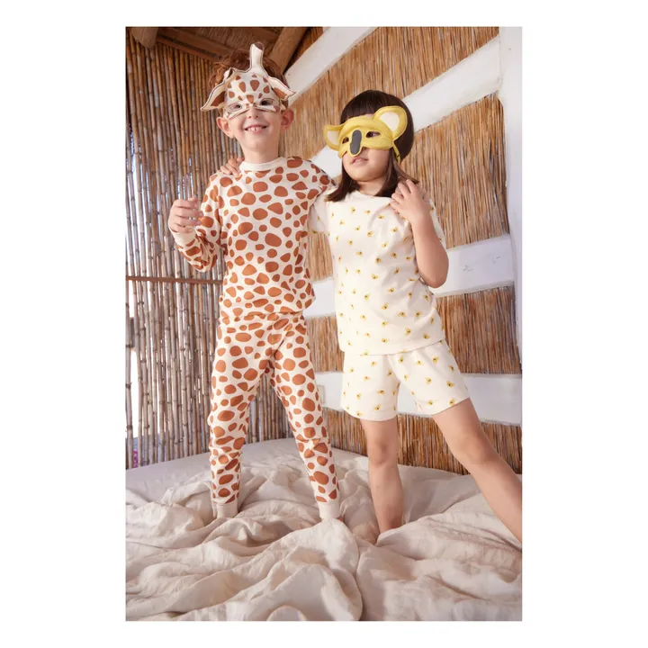 Petit Bateau Ensemble Pyjama et Masque Manege Giraffe | Beige