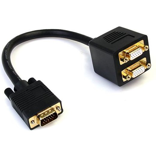 StarTech.com Câble répartiteur vidéo VGA de 30cm - 1x VGA (Mâle) vers 2x VGA (Femelle) - Noir