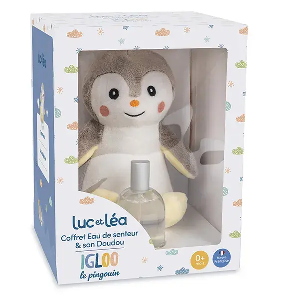 Conjunto Presente Luc et Léa: Eau de Senteur 50ml e Pelúcia Pinguim