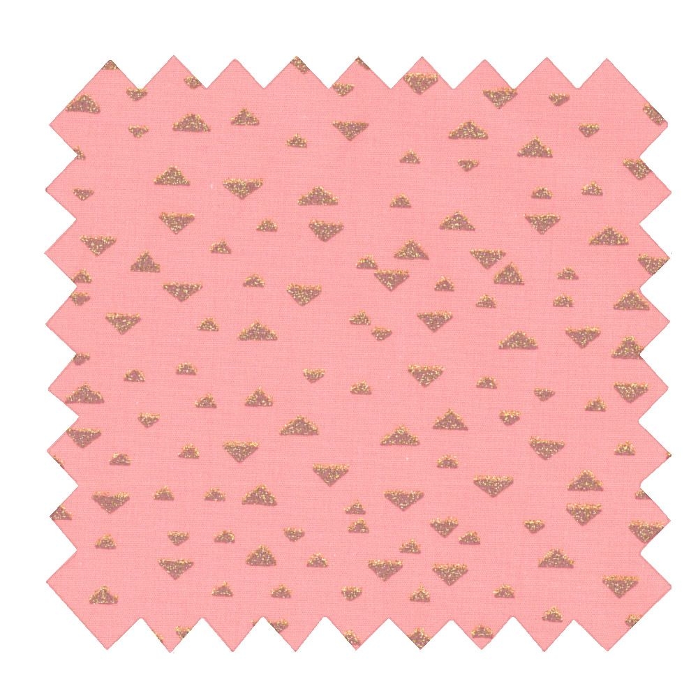 Tissu Coton Au Mètre Triangle Or Poudré