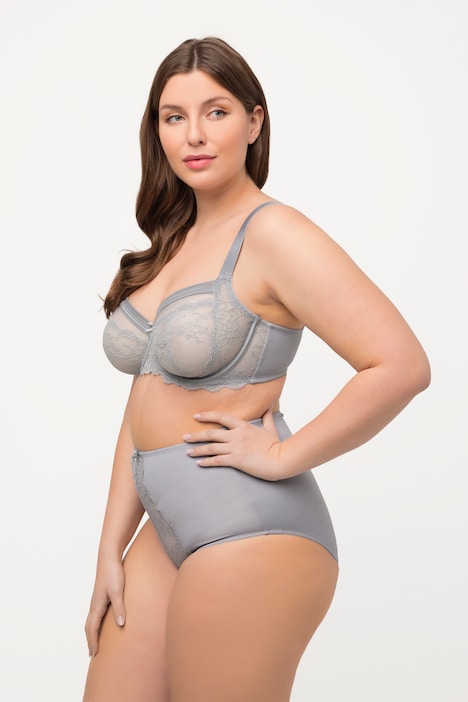 Bügel-BH, Mesh-Cups, Spitze, Cup C - E
