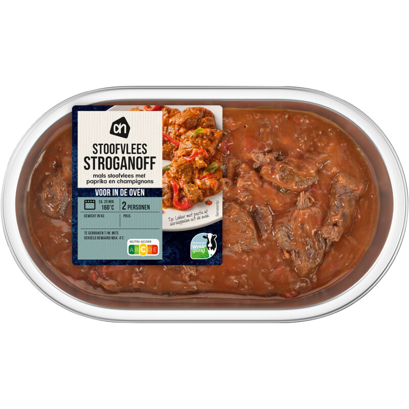AH Voor in de oven stoofvlees stroganoff