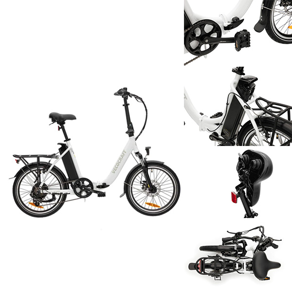 Vélo électrique pliable E-PAX 20'' 13Ah VecoCraft Blanc