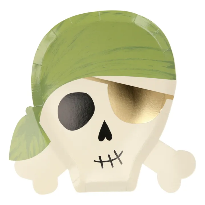 Meri Meri Assiettes en carton Pirates - Set de 8