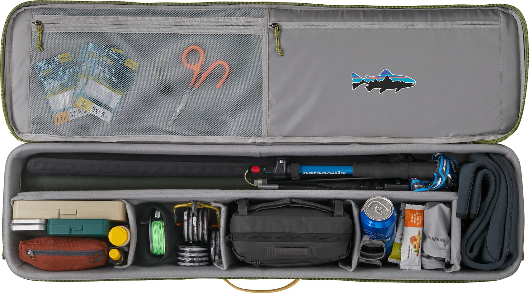 Patagonia Black Hole Rod Case Buckhorn Green