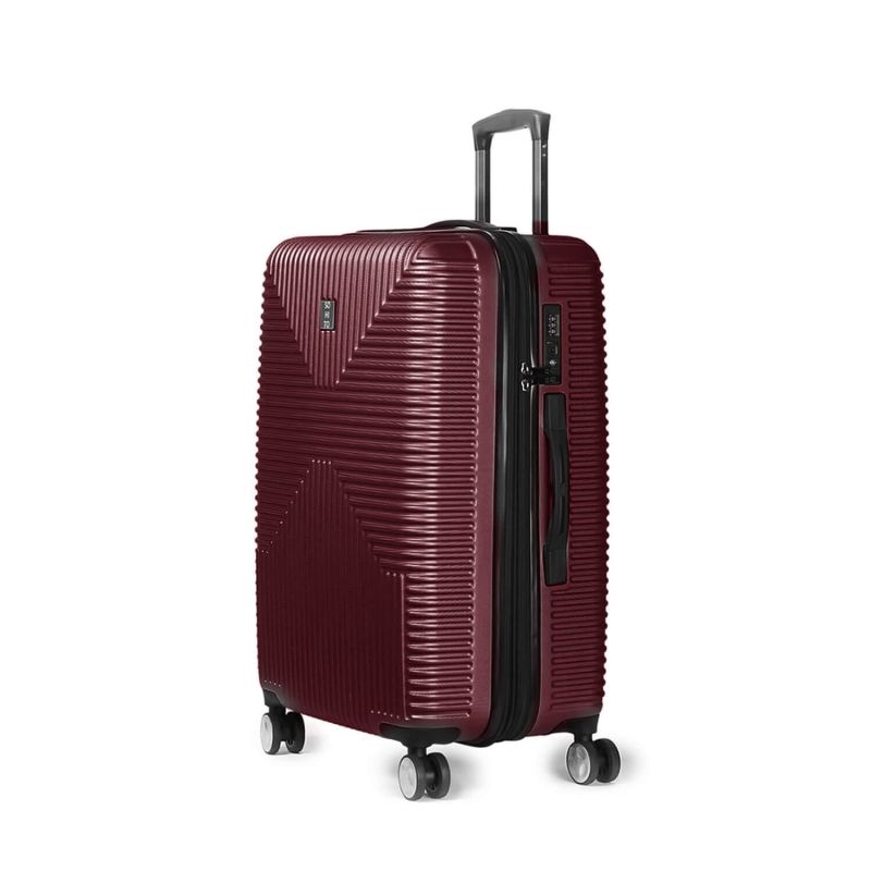 Lot de 3 valises rigides Takai Extensibles 55, 67 et 77 cm Burgundy