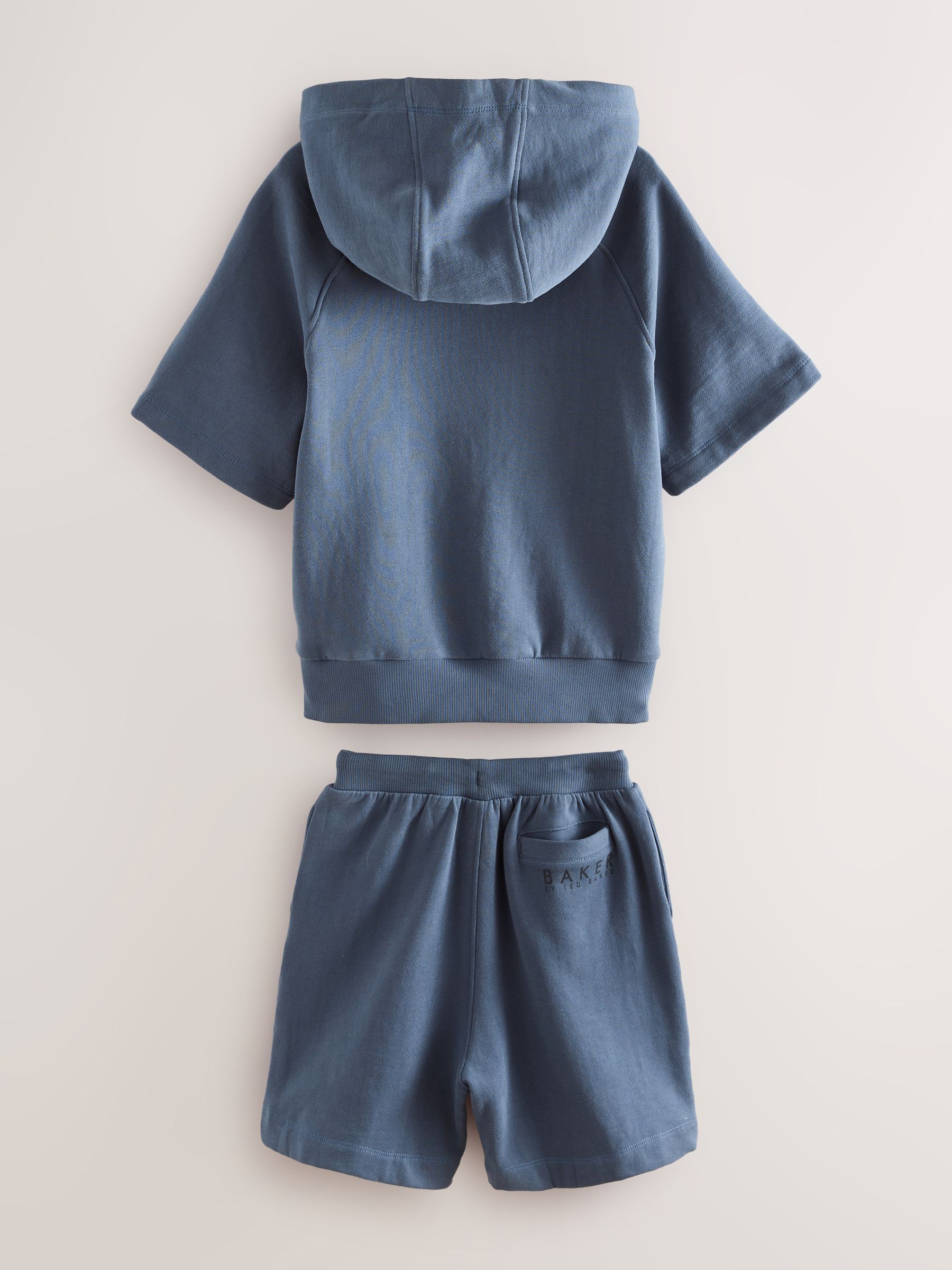 Baker by Ted Baker Blue Short Sleeve Hoodie and Shorts Set