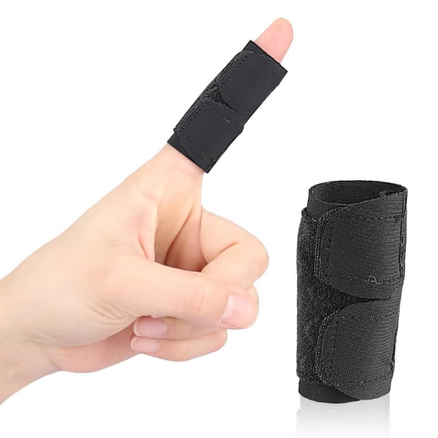 Finger skinner finger ærmer beskyttere, to fingre beskyttelse Sort L