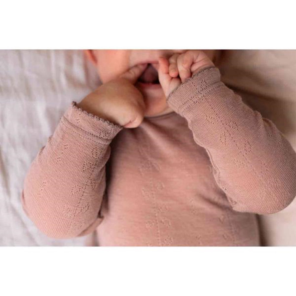 Wool Pointelle Burnt Rose Benedikte Body - MarMar