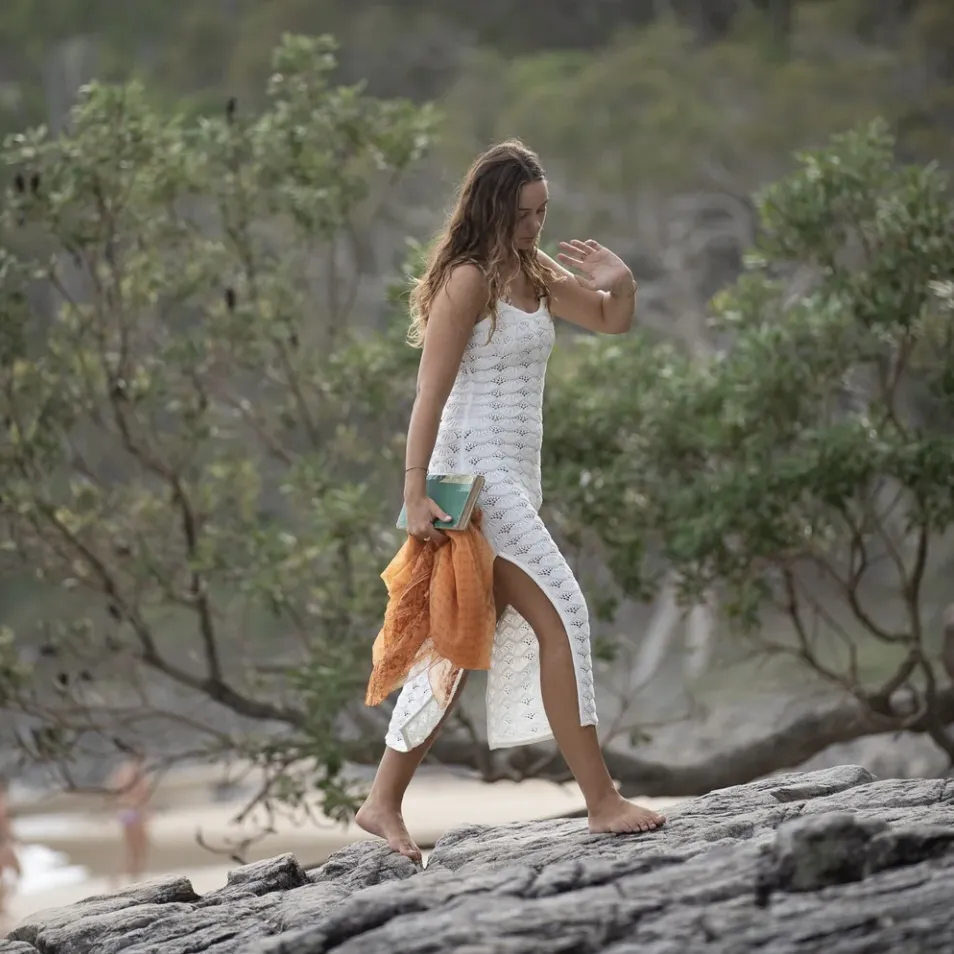Robe midi en tricot Marketta Rhythm