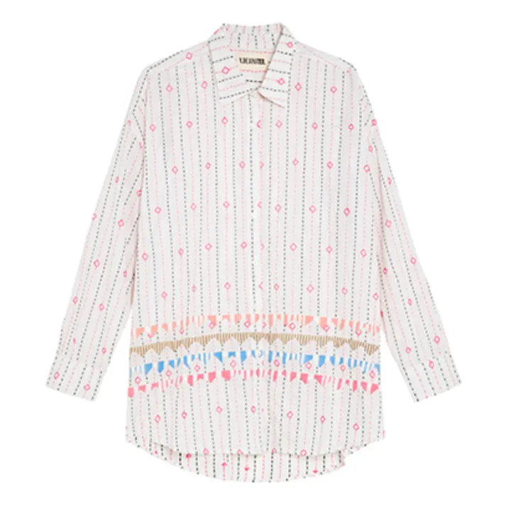 Virginie de Vinster Chemise Brodée Java | Blanc