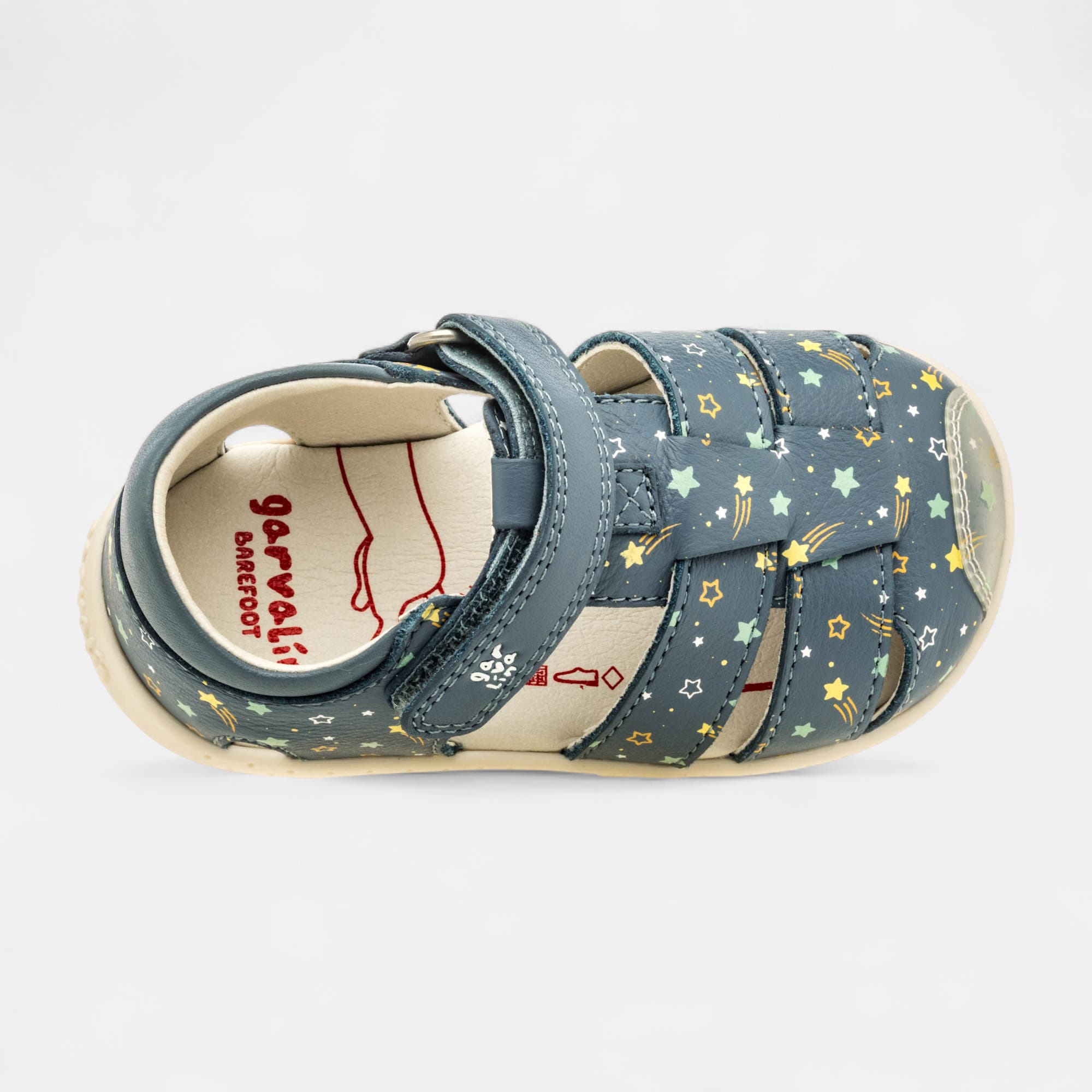 Sandales Bébé garçon en cuir bleu