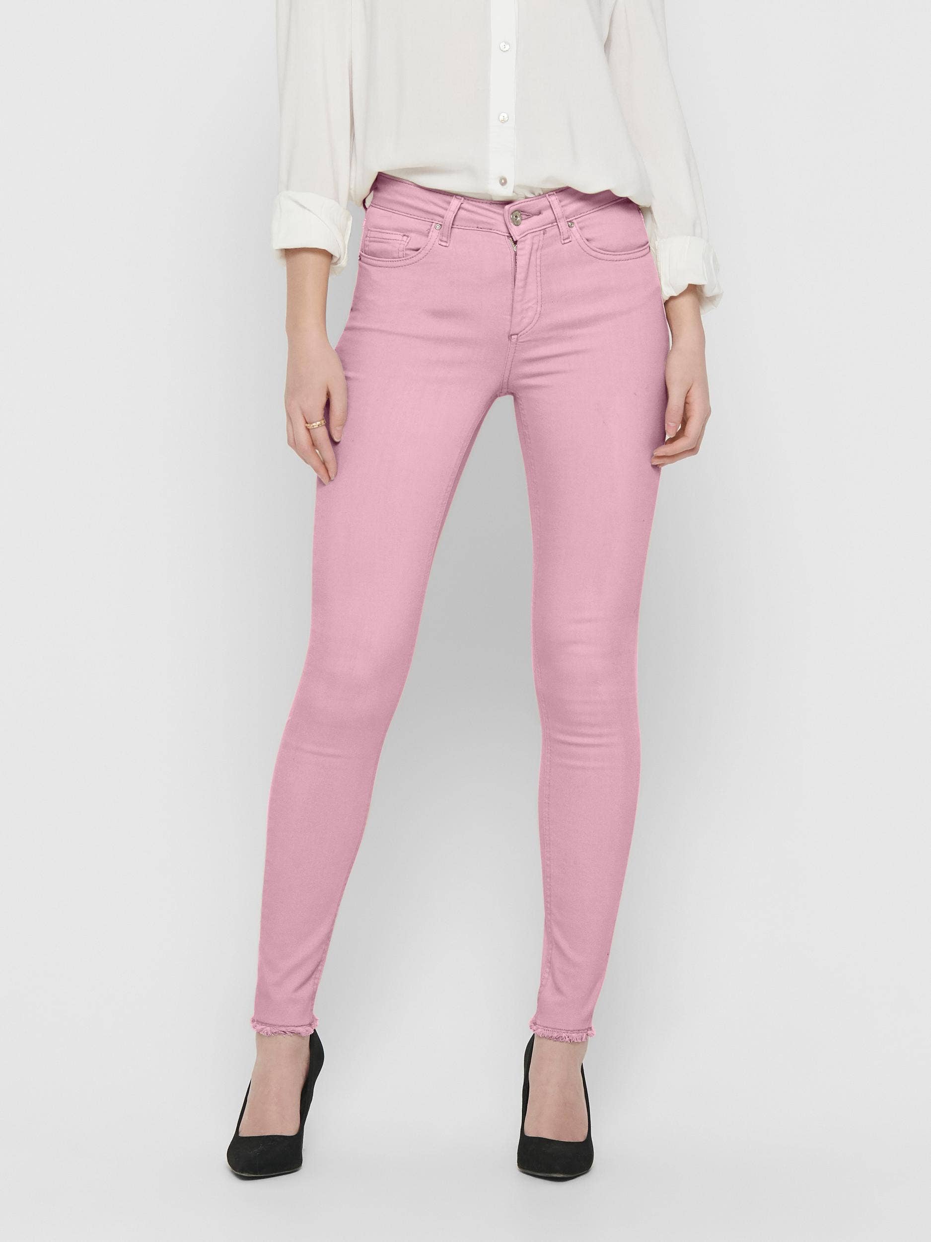 ONLY  Blush Mid Ankle Skinny Jeans