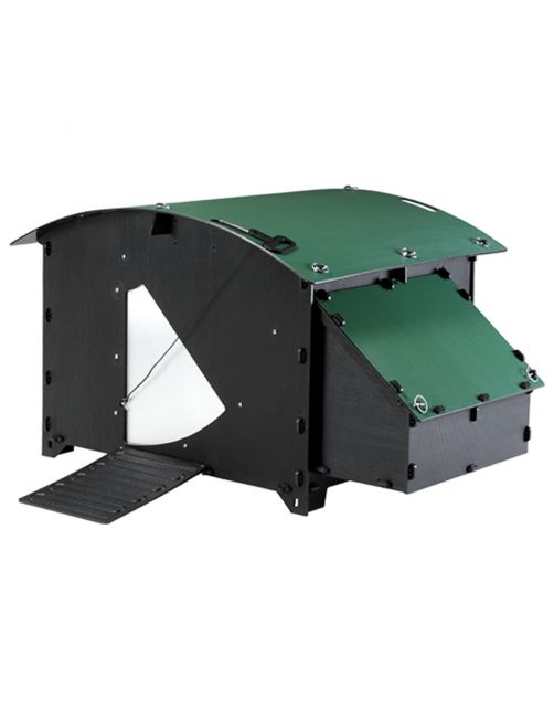 Nestera Kunststof Kippenhok Op Voetjes - Kippenhok - 139x114x78 cm Groen Zwart Large