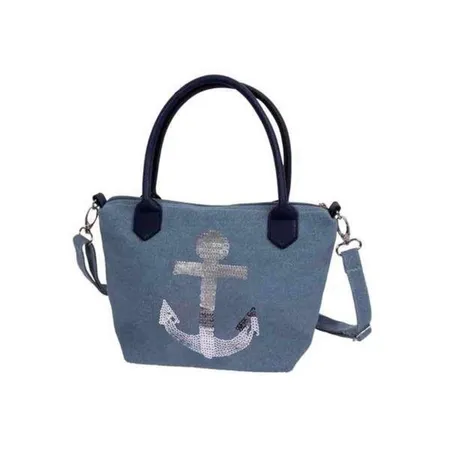 bb Klostermann Satchel Tasche Canvas blau Anker