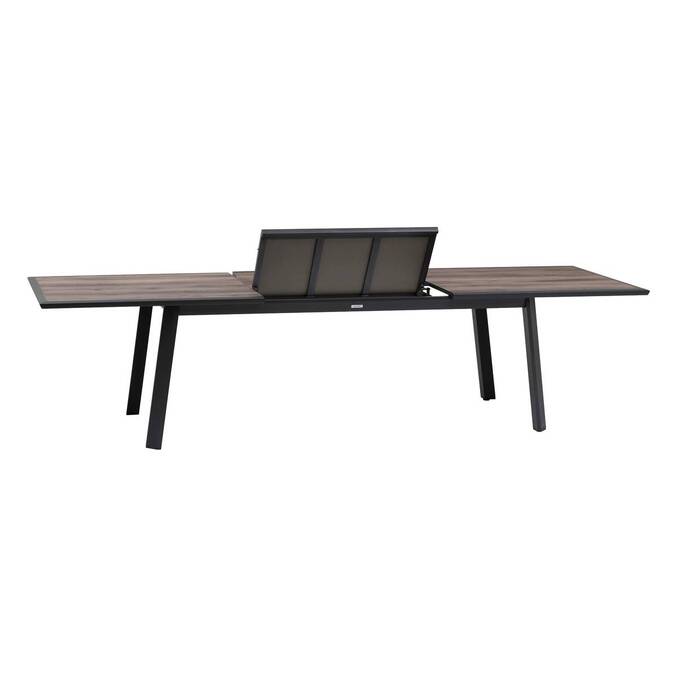Table de jardin extensible PAVANE Graphite & Pécan