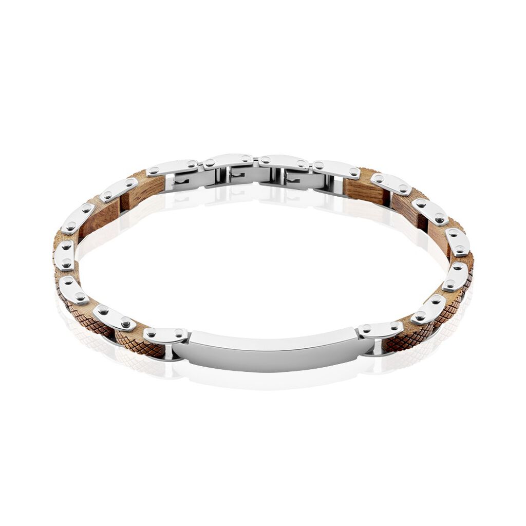 Bracelet Identité Acier Blanc Jorg