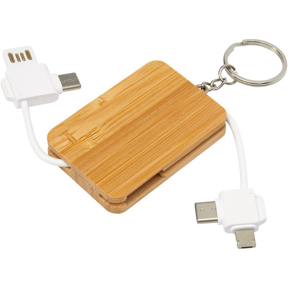 EgotierPro 124329 - Câble de Charge Écologique 6-en-1 avec Anneau Porte-clés