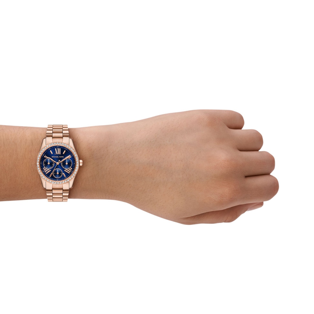 Michael Kors Lexington Lux Day Date Rosé / Blau