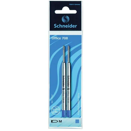 Schneider Kugelschreibermine Office 708, dokumentenecht, M, blau, 2 Stück