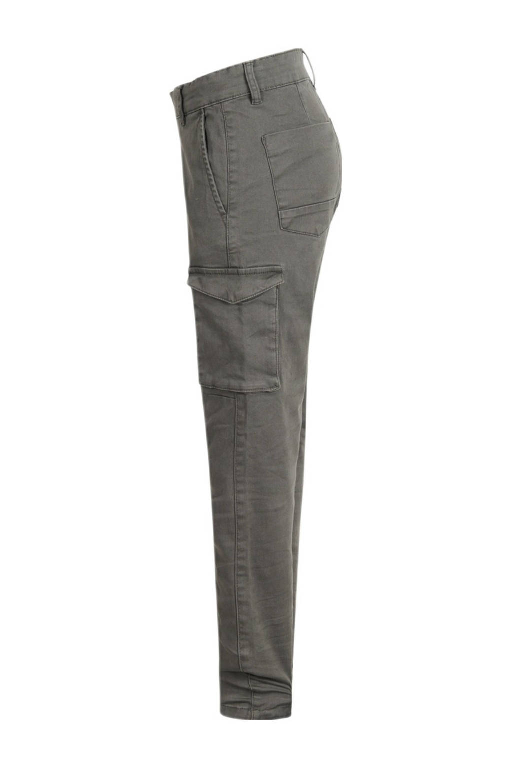Shoeby tapered fit cargobroek grijs