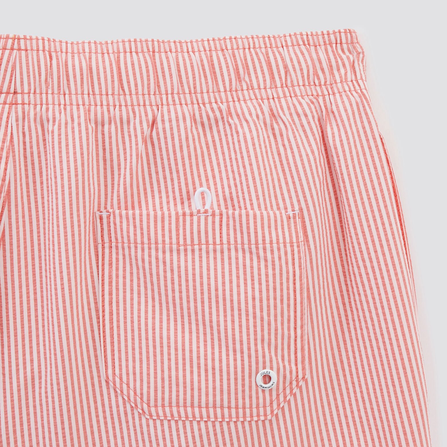 Maillot de bain rayure seersucker Rouge